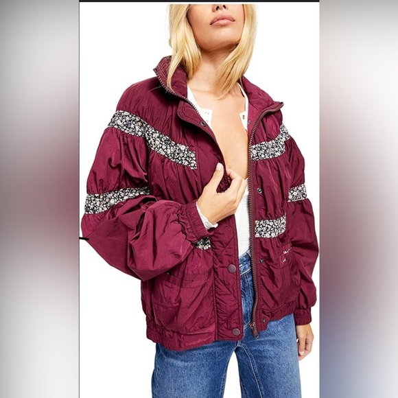 Free People Jackets & Blazers - Free People Women's On My Mind Bomber Jacket size Large GUC (read all!)